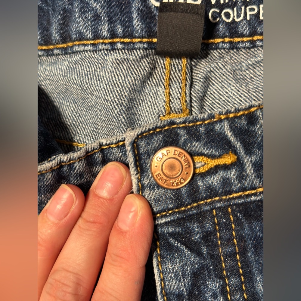Gap vintage high rise jeans size 2 dark blue wash - Picture 5 of 12